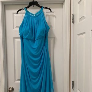 Turquoise evening gown